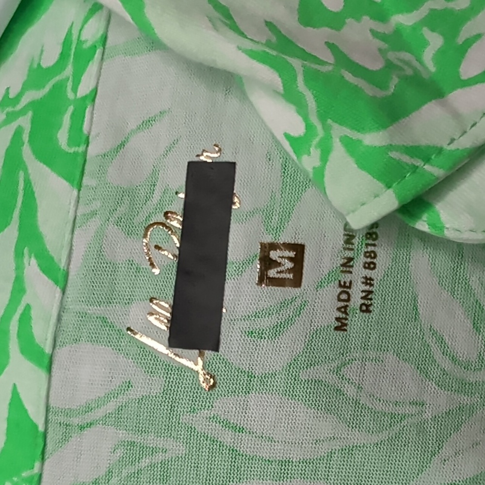 NWOT Lilly Pulitzer Riegan Dress - Fauna Green - Tulip To Tango - LARGE - Picture 5 of 8